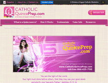 Tablet Screenshot of catholicquinceprep.com